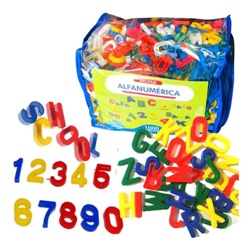 Brinquedos Educativos - Sacola Alfanumérica 1000 Peças
