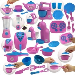 Cozinha Infantil Completa 29pçs Air Fryer Liquidificador Bat