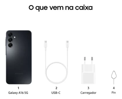 Celular Samsung Galaxy A16, 256gb + 8gb Ram, Câmera De Até 50mp, Tela 6.7 , Nfc, Ip54, Bateria - Imagem 2