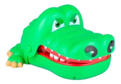 Jogo Jacaré Morde Dedo Crocodilo Dentista 10x17x14cm Verde Polibrinq - Imagem 2