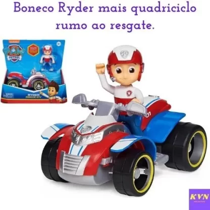 Patrulha Canina Boneco Brinquedo Veiculo Solido Ryder - Imagem 5
