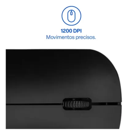 Mouse Slim Sem Fio Wireless Multilaser 1200dpi Mo307 - Imagem 3