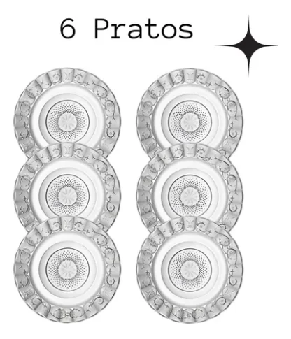 Jogo De Pratos Fundos Egípcio 6 Estrela - Imagem 2