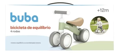 Bicicleta De Equilíbrio 4 Rodas Buba Retro Sem Pedal - Imagem 2