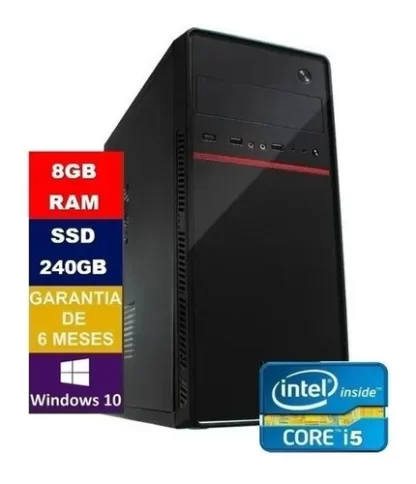 Pc Computador Cpu Intel I5 2400 + Ssd 240gb, 8gb Memória Ram 8 Gb - Imagem 3