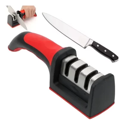 Afiador Amolador De Facas 3 Opções Profissional Moderna Mix indispensável para sua cozinha - Imagem 6