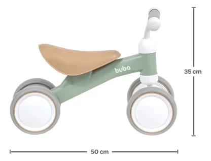 Bicicleta De Equilíbrio 4 Rodas Buba Retro Sem Pedal - Imagem 5