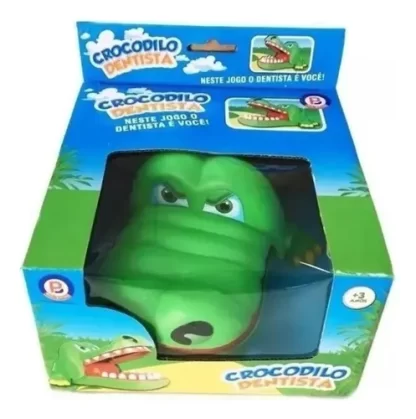 Jogo Jacaré Morde Dedo Crocodilo Dentista 10x17x14cm Verde Polibrinq - Imagem 10