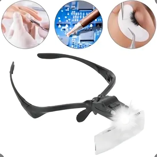 Lupa De Cabeça Thevisionaries Óculos Profissional Com Luz Led 5 Lentes De Aumento - Imagem 6