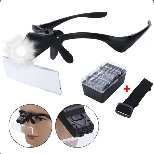 Lupa De Cabeça Thevisionaries Óculos Profissional Com Luz Led 5 Lentes De Aumento - Imagem 7