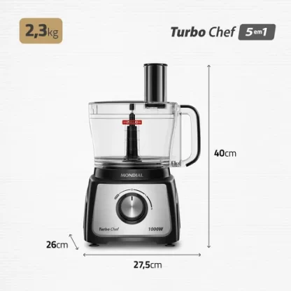 Multiprocessador Turbo Chef 5 em 1 Mondial 1000W MPN-01-B - Imagem 6