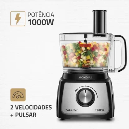 Multiprocessador Turbo Chef 5 em 1 Mondial 1000W MPN-01-B - Imagem 7