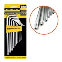 Jogo De Chave Torx T9 A T50 Tipo L Com 10 Pçs - 8qh - Eda