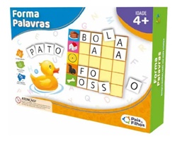 Brinquedo Jogo Educativo Forma Palavras Infantil 4 Anos