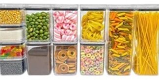 Kit 12 Potes Porta Mantimento Hermético Quadrado Cozinha em ACRILICO e Empilháveis