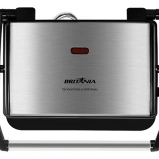 Sanduicheira e Grill Britânia 2 em 1 Bgr27i de 850W com Trava Inox