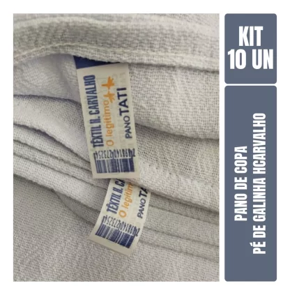 Kit 10 Pano De Prato Liso Branco Cozinha Pintar H Carvalho - Imagem 5