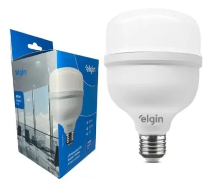 Lâmpada Led Alta Potência Super Bulbo 40w Branco Frio Elgin - Imagem 2
