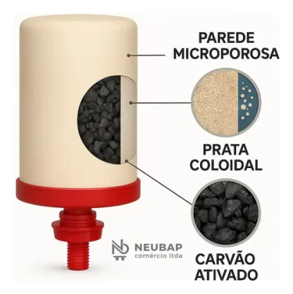 Filtro Salute De Barro 2 L C/vela Tripla Ação + Bóia Grátis - Imagem 6