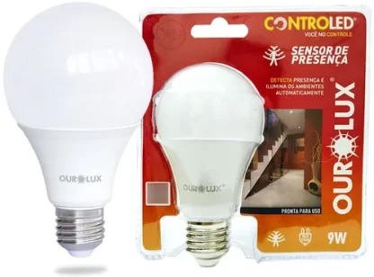 Lampada Controled 9w Sensor De Presença 6500k 760lm Ourolux - Imagem 6