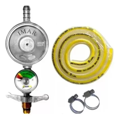 Medidor Regulador De Gas Visor Manômetro E Mangueira 1,20mts - Imagem 8