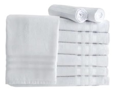 Casa Linda Kit 10 Toalhas Rosto Cor Branco 45 x 70 cm Cuida de sua Pele